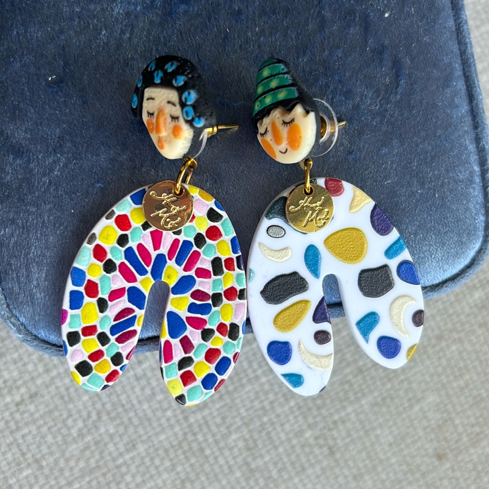 NWT Asymmetrical Resin Earrings